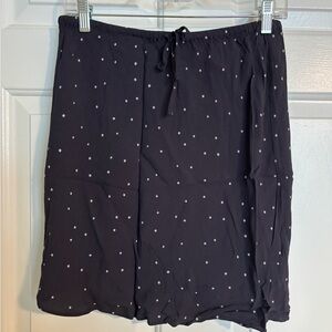 NWT Madewell Black Mini Skirt with Star Pattern